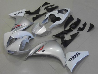 Affordable 2012-2014 Yamaha YZF R1 Motorcycle Fairings - White Silver Australia