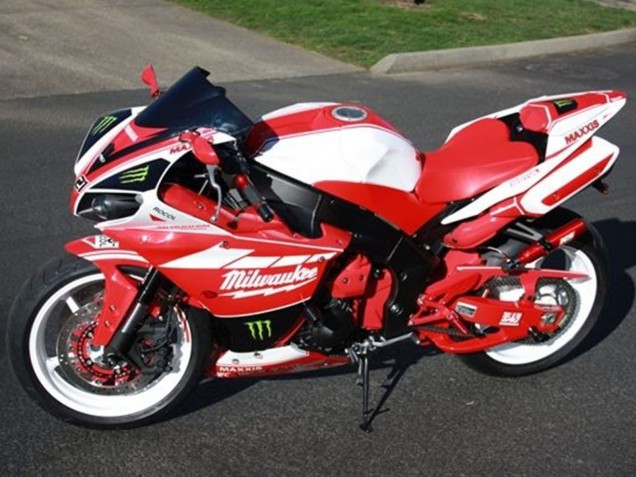 2012-2014 Yamaha YZF R1 Motorcycle Fairings - White Red Black Green Milwaukee Maxxis Monster Australia