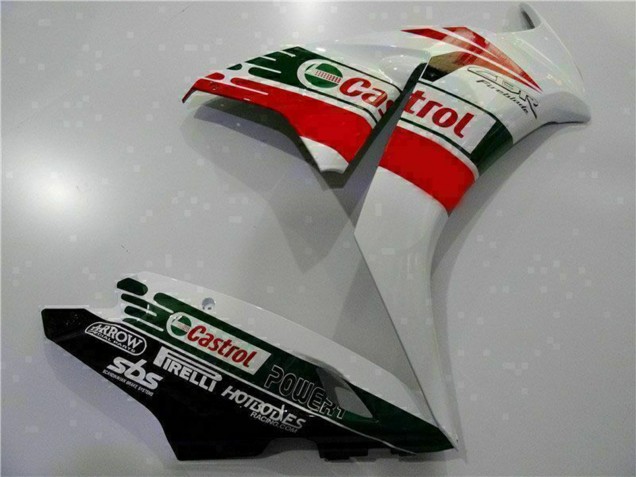 2012-2016 Honda CBR1000RR Motorcycle Fairing - White Red Green Castrol Australia