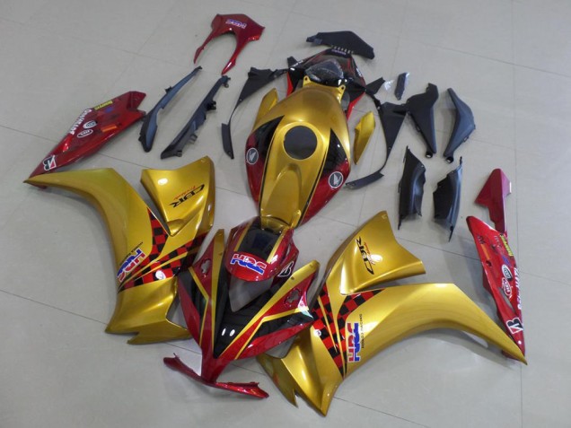 2012-2016 Honda CBR1000RR Motorcycle Fairings - Gold Red HRC Australia