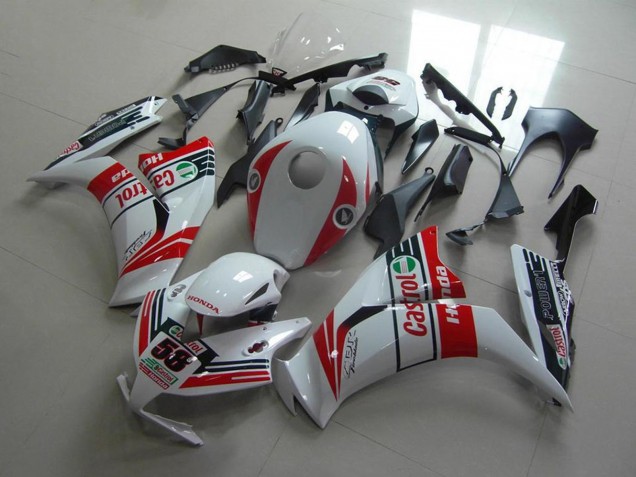 2012-2016 Honda CBR1000RR Motorcycle Fairings - White Red Green Castrol Australia