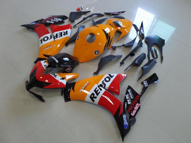 2012-2016 Honda CBR1000RR Bike Fairings - Orange White Red Glossy Black Repsol Australia