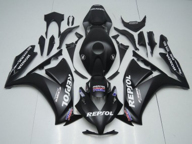 Affordable 2012-2016 Honda CBR1000RR Motorcycle Fairings - Matte Black White Repsol HRC Australia