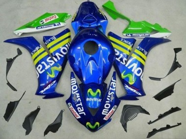 Affordable 2012-2016 Honda CBR1000RR Motorcycle Fairings - Blue Yellow Green MoviStar Castrol Australia
