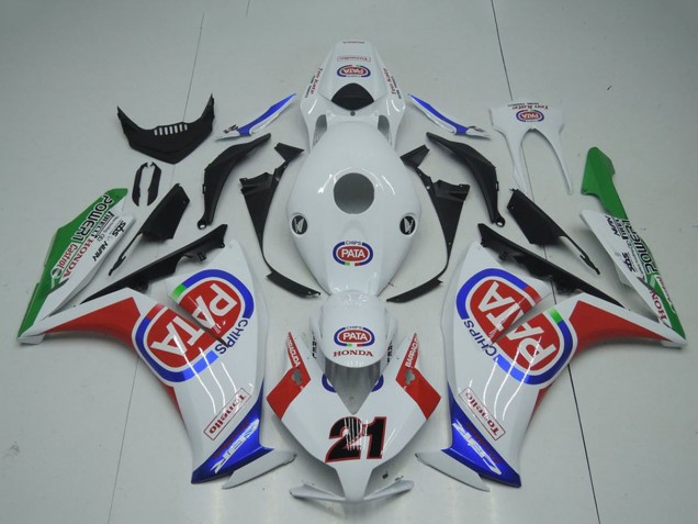 2012-2016 Honda CBR1000RR Motorcycle Fairings - White Red Blue Green Pata 21 Australia
