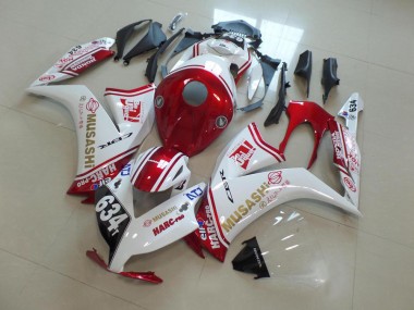 Affordable 2012-2016 Honda CBR1000RR Motorcycle Fairings - White Red Musashi 634 Australia