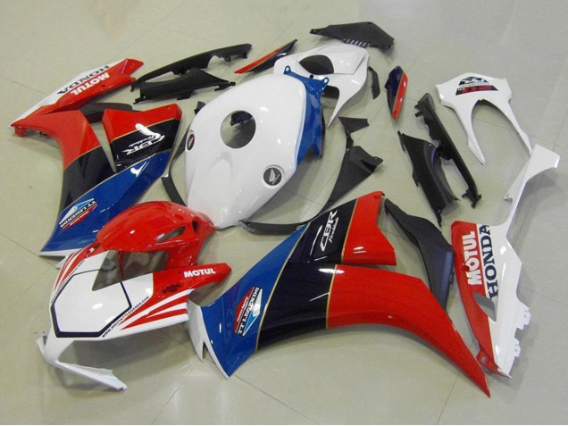 2012-2016 Honda CBR1000RR Motorcycle Fairings - White Blue Red Glossy Black TT Legends Australia