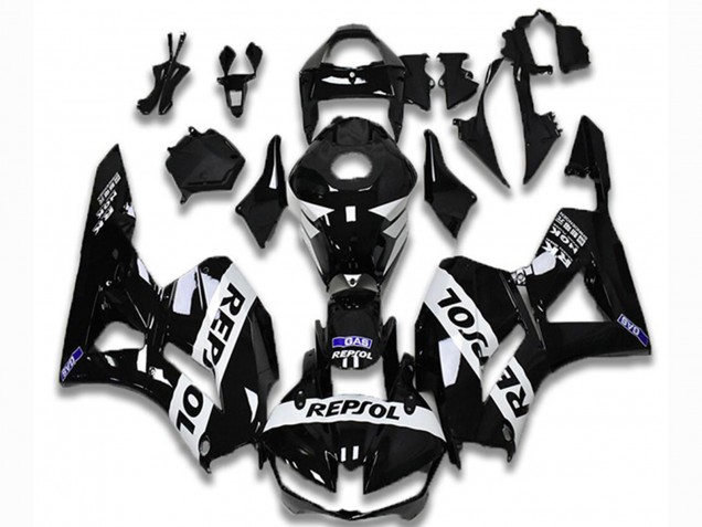 2013-2023 Honda CBR600RR Motorcycle Fairings - Glossy Black White Repsol Australia