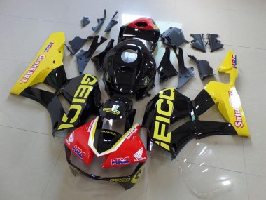 Affordable 2013-2023 Honda CBR600RR Motorcycle Fairings - Yellow Red Glossy Black Geico Australia