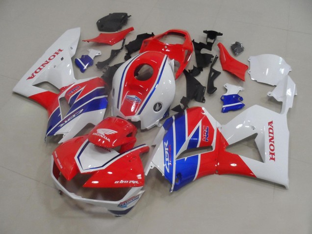 2013-2023 Honda CBR600RR Motorcycle Fairings - White Red Blue TT Legends Australia