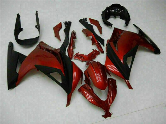 2013-2024 Kawasaki Ninja 300 EX300R Motorcycle Fairings - Red Black Australia