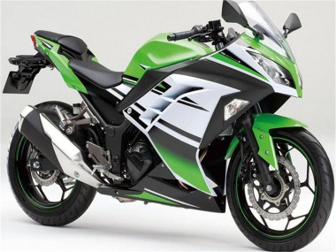 Affordable 2013-2024 Kawasaki Ninja 300 EX300R Motorcycle Fairings - Green White Black Stripe Australia