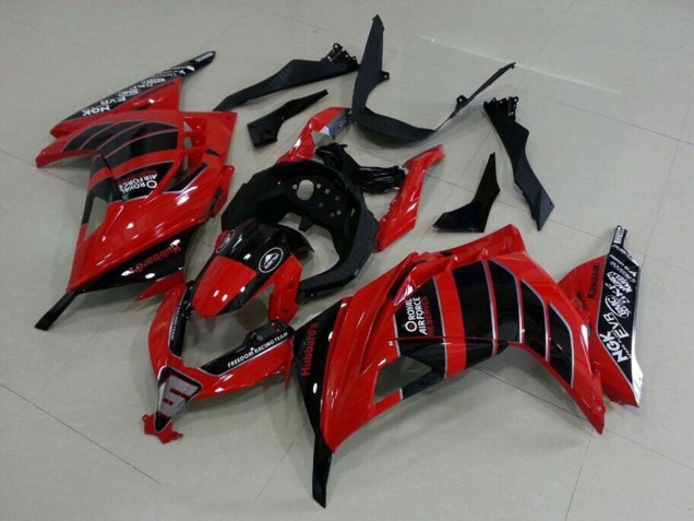 2013-2018 Kawasaki ZX300R Motorcycle Fairings - Red Black Air Force Australia