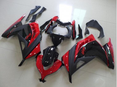 Affordable 2013-2018 Kawasaki ZX300R Motorcycle Fairings - Red Glossy Black Matte Black Australia