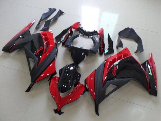 2013-2018 Kawasaki ZX300R Motorcycle Fairings - Red Glossy Black Matte Black Australia