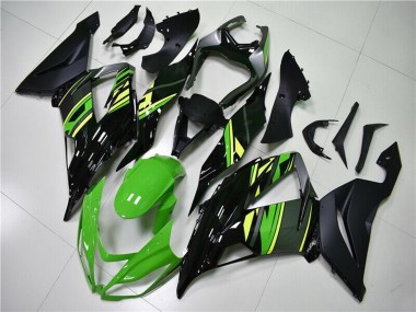 Affordable 2013-2018 Kawasaki ZX6R Motorcycle Fairings - Green Yellow Glossy Black Matte Black Australia