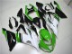 2013-2018 Kawasaki ZX6R Motorcycle Fairings - Green White Glossy Black Australia
