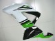2013-2018 Kawasaki ZX6R Motorcycle Fairings - Green White Glossy Black Australia