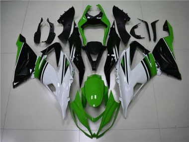 Affordable 2013-2018 Kawasaki ZX6R Motorcycle Fairings - Green White Glossy Black Australia