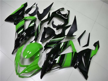 Affordable 2013-2018 Kawasaki ZX6R Bike Fairings - Green Glossy Black Australia