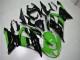 2013-2018 Kawasaki ZX6R Bike Fairings - Green Glossy Black Australia