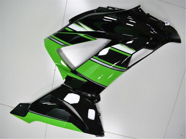 2013-2018 Kawasaki ZX6R Bike Fairings - Green Glossy Black Australia
