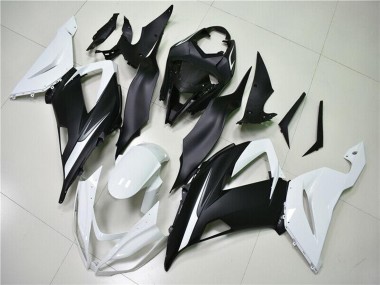 Affordable 2013-2018 Kawasaki ZX6R Abs Fairings - White Matte Black Australia