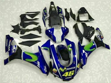 Affordable 2015-2019 Yamaha YZF R1 Motorcycle Fairings - Blue Silver Black Green MoviStar Australia