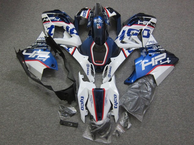 2015-2016 BMW S1000RR Motorcycle Fairings - White Red Blue HP Tyco Australia