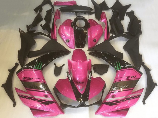 2015-2018 Yamaha YZF R3 Motorcycle Fairings - Pink Black Green Monster Australia