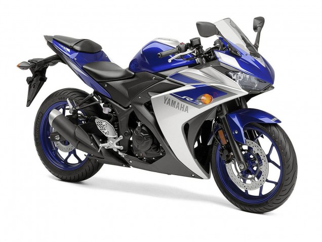 2015-2018 Yamaha YZF R3 Motorcycle Fairings - Silver Blue Black Australia