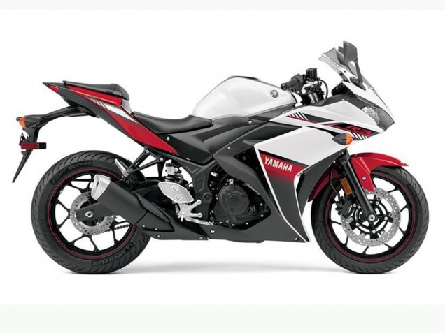 2015-2018 Yamaha YZF R3 Motorcycle Fairings - White Red Black Australia