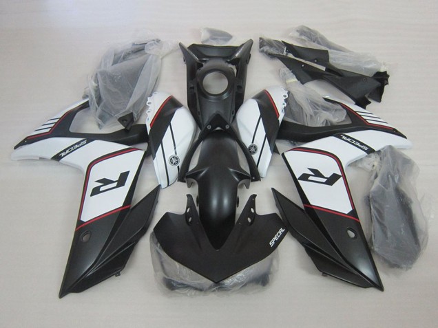 2015-2018 Yamaha YZF R3 Motorcycle Fairings - White Matte Black Australia