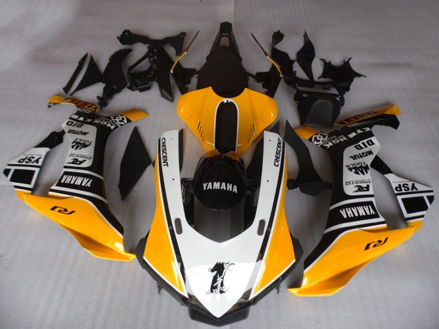 2015-2019 Yamaha YZF R1 Motorcycle Fairings - Orange White Black Motul YSP Australia