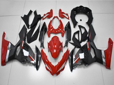 Affordable 2018-2024 Kawasaki EX400 Motorcycle Fairings - Red Grey Black Australia