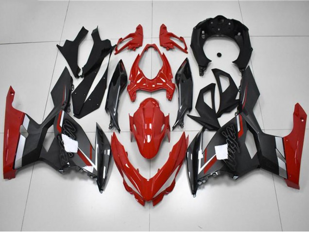 2018-2024 Kawasaki EX400 Motorcycle Fairings - Red Grey Black Australia