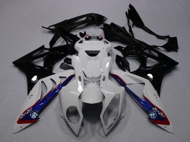 Affordable 2009-2014 BMW S1000RR Motorcycle Fairings - White Blue Glossy Black Australia