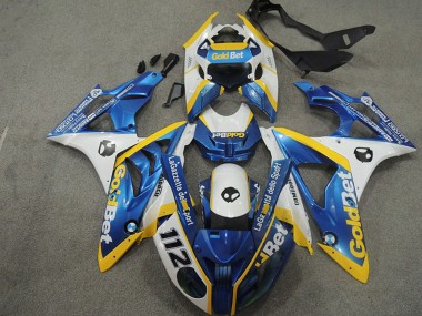 Affordable 2009-2014 BMW S1000RR Motorcycle Fairings - White Yellow Blue GoldBet 112 Australia