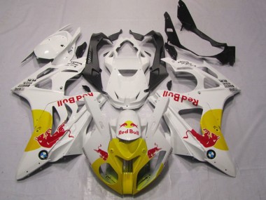 Affordable 2009-2014 BMW S1000RR Motorcycle Fairings - White Yellow Red Bull Australia