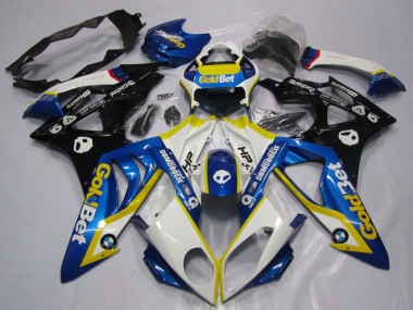 Affordable 2009-2014 BMW S1000RR Motorcycle Fairings - White Yellow Blue Glossy Black GoldBet HP Australia