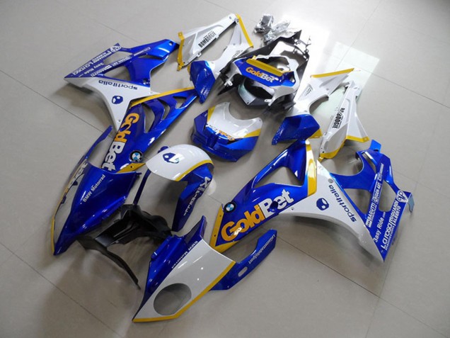 2009-2014 BMW S1000RR Motorcycle Fairings - White Yellow Blue GoldBet Australia