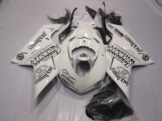 2007-2014 Ducati 1098 Motorcycle Fairings - White Jack Daniels Australia