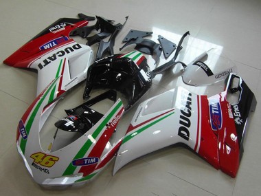 Affordable 2007-2014 Ducati 1098 Motorcycle Fairings - Red White Black Green Tim 46 Australia