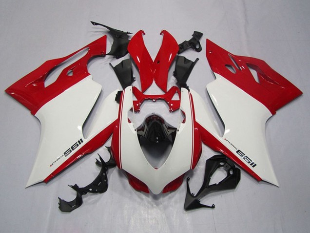 2011-2014 Ducati 1199 Motorcycle Fairings - White Red Black Australia