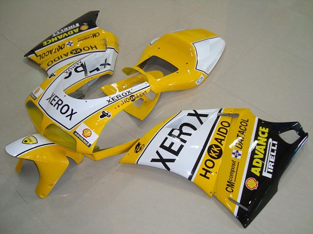 1993-2005 Ducati 748 916 996 996S Motorcycle Fairings - White Yellow Glossy Black Xerox Australia