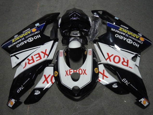 2005-2006 Ducati 749 Motorcycle Fairings - White Glossy Black Red Xerox Australia