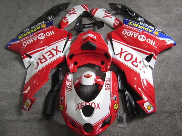 2005-2006 Ducati 749 Motorcycle Fairings - White Red Blue Glossy Black Xerox Australia