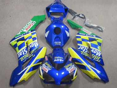 Affordable 2004-2005 Honda CBR1000RR Motorcycle Fairings - Blue Yellow Green Telefonica MoviStar Castrol Australia