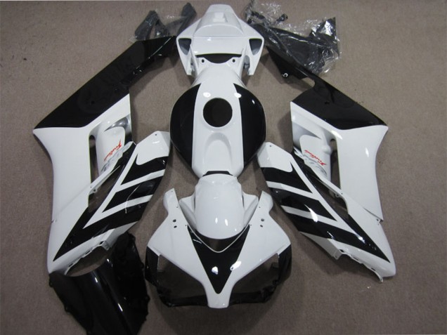 2004-2005 Honda CBR1000RR Motorcycle Fairing - White Glossy Black Stripe Australia