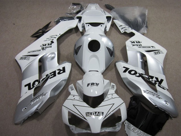 2004-2005 Honda CBR1000RR Motorcycle Fairing Kits - White Silver Black Repsol Australia